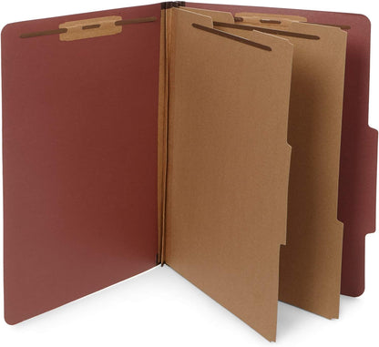10 Blue Legal Size Classification Folders - 2 Divider 2 Inch Tyvek expansions - Durable 2 Prongs Designed to Organize Standard Law Client Files, Office Reports - Legal Size, 8 3/4 x 14 3/4, 10 Folders