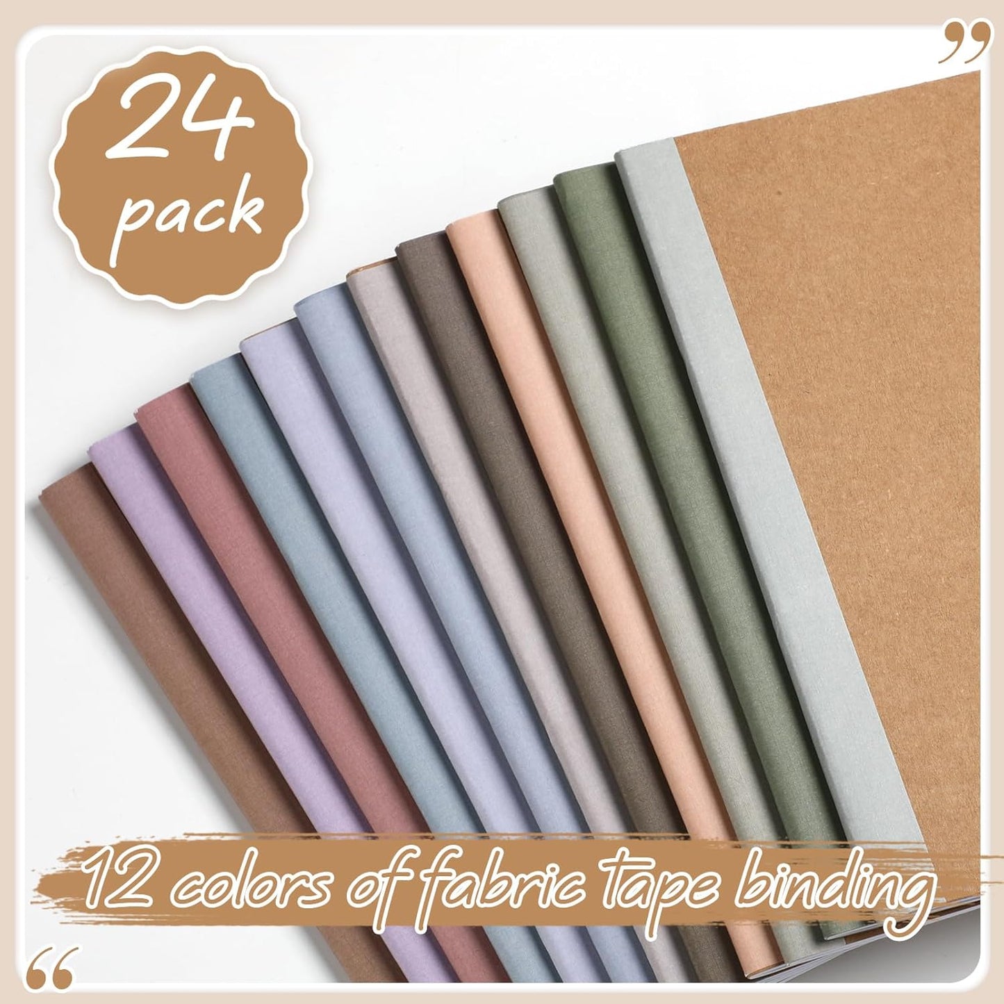 Harloon A5 Composition Notebook Journals 8 x 5.75 in College Ruled Kraft Notebooks with Rainbow Spines Small Lined Composition Book for Office Home(Bright Color,24 Pcs)
