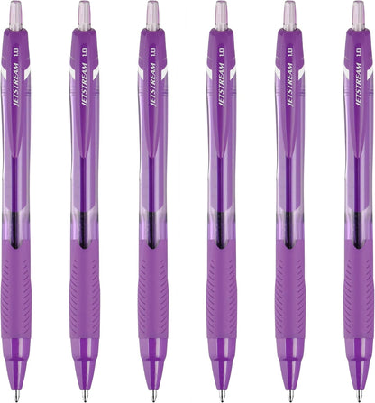 Uni-Ball Jetstream Elements Ballpoint Pen, Medium Point (1.0mm), Blue Ink, 6 Pens