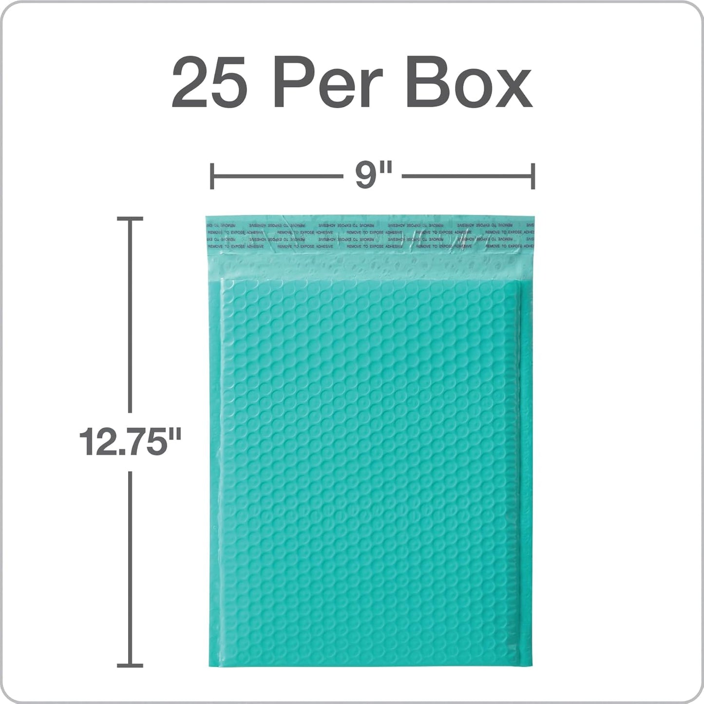 Quality Park Bubble Mailers, 8.5 x 11 Shipping Envelopes, Water Resistant White Poly Padded Envelopes, Redi-Strip Peel Off Closure, 25/Box (QUA85859)