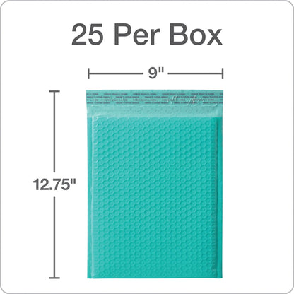 Quality Park Bubble Mailers, 8.5 x 11 Shipping Envelopes, Water Resistant White Poly Padded Envelopes, Redi-Strip Peel Off Closure, 25/Box (QUA85859)
