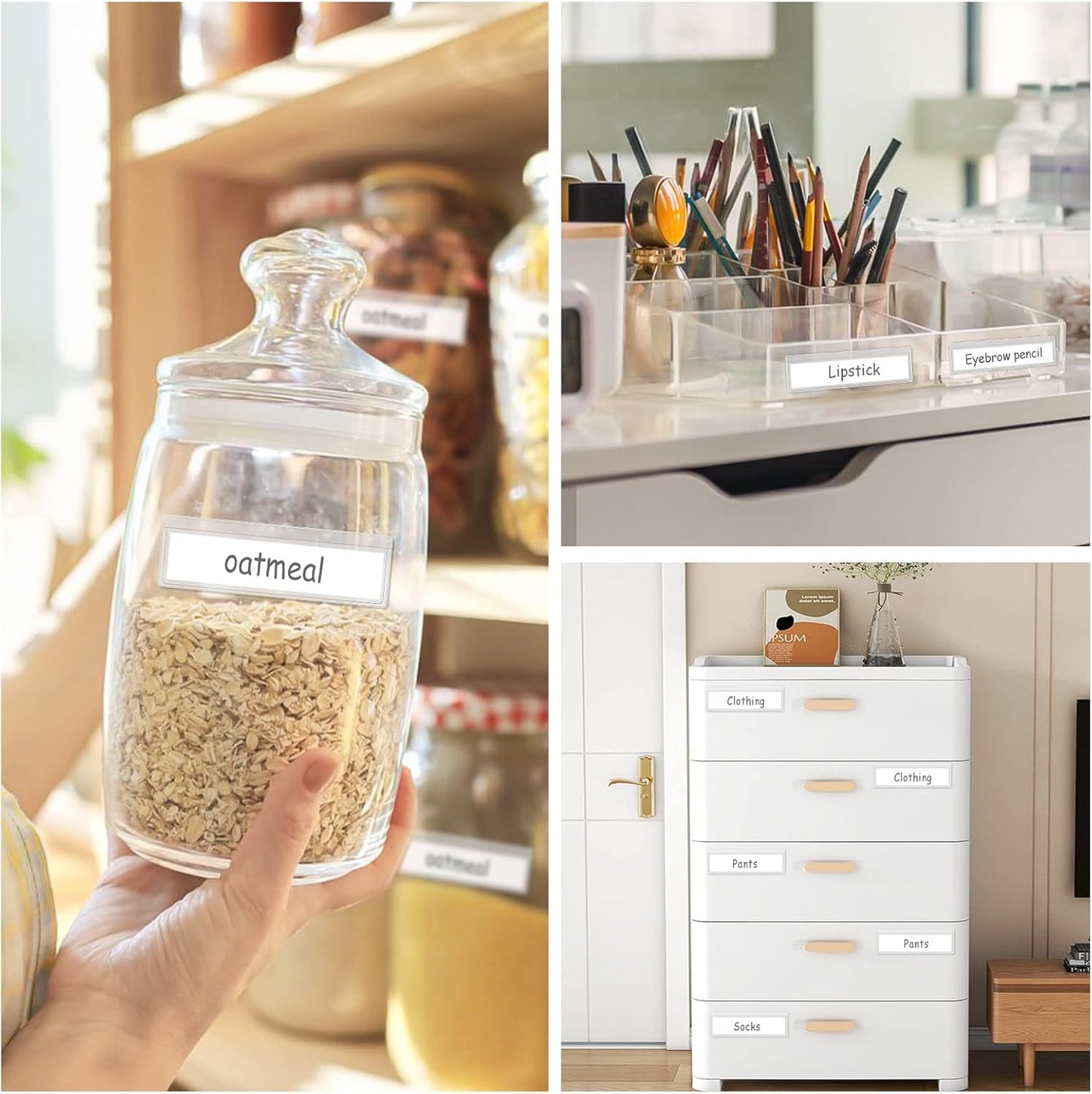 36 Pack 3" x 5" Index Card Holder Adhesive Plastic Label Holders Clear Tote Bag Labels Stickers for Organizing Storage Bins Library Card Shelves