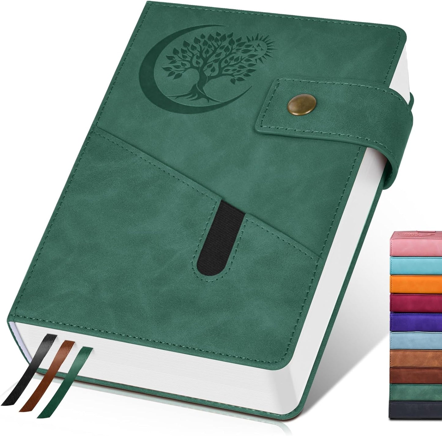 PAIBAS A5 Leather Journal Notebook, 365 Pages Thick Hardcover Lined Journal for Men & Women, Medium 5.9" x 8.4" College Ruled Notebooks for Work, School, Travel, Business,Note Taking,Writing Diary