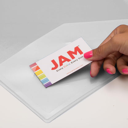 JAM PAPER Plastic 0.75 inch Binder - Clear 3 Ring Binder - Sold Individually