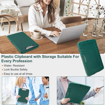 SFLHHDM Purple Clipboard, Clip Boards 8.5x11, Teacher Clipboards with Storage, Plastic Clipboard with Pen Holder, Clipboards Storage for Women Teachers Work, School & Office Supplies