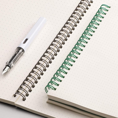 EMSHOI Dotted Journal Spiral Notebook 5.7" x 8.22" - 4 Pack 640 Pages 100gsm Thick Paper, A5 Dot Grid Notebook, Plastic Hardcover Dotted Notebook for Journaling Writing