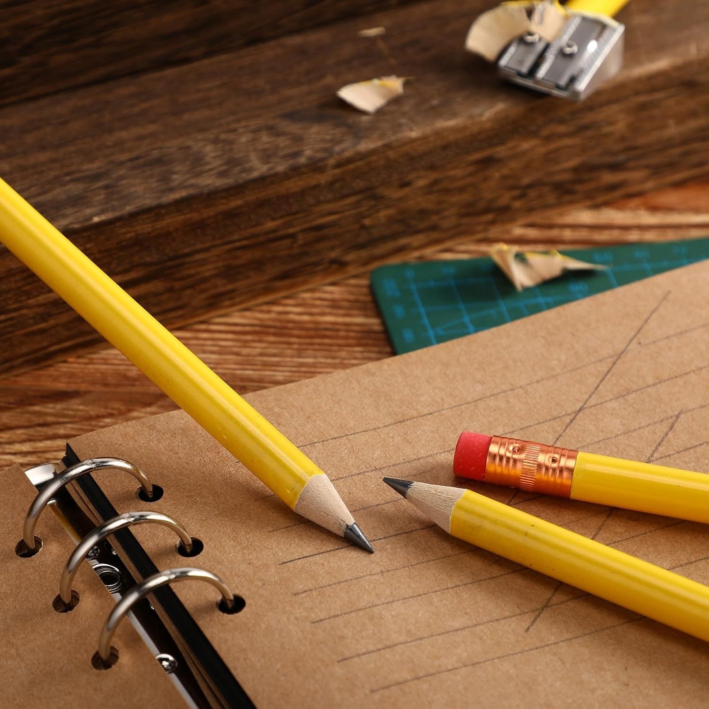 Fainne 96 Pcs Jumbo Pencil with Black Core Cedar Wooden Pencil with Eraser for Carpenters Students Teachers School Construction Woodworkers Beginners Office Workers(Red,Classic)