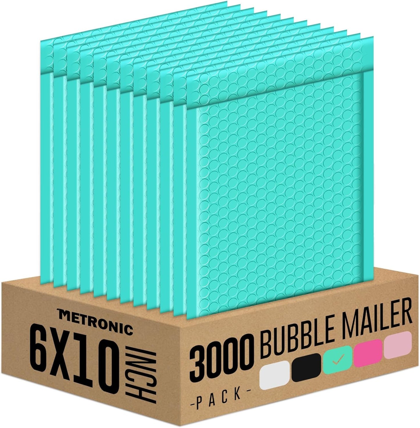 Metronic Bubble Mailers 6x10 Inch 100 Pack Black Usable Size 6x9" Opaque Padded Envelopes Waterproof Bubble Envelopes Cushioning Mailer for Small Business Mailing Makeup Jewelry Gifts