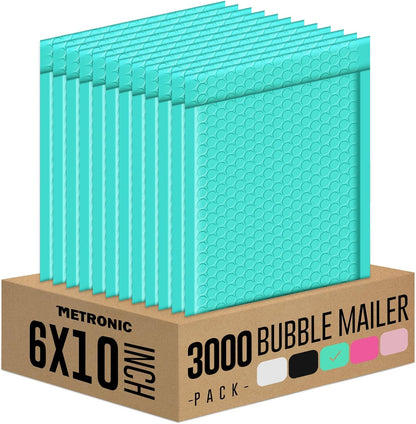 Metronic Bubble Mailers 6x10 Inch 100 Pack Black Usable Size 6x9" Opaque Padded Envelopes Waterproof Bubble Envelopes Cushioning Mailer for Small Business Mailing Makeup Jewelry Gifts