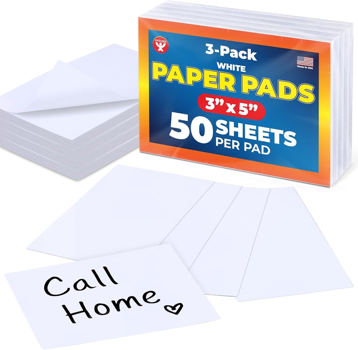 Hygloss Note Paper Cube - 3" Square Non-Sticky Memo Pad - 500 Sheets in White Color - Note Cubes - Perfect for Office & School Supplies - Not Sticky
