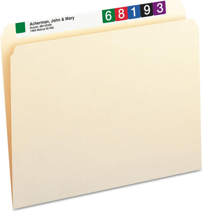 Smead File Folder, 1/3-Cut Tab, Assorted Positions, Letter Size, Manila, 24 per Pack (11928)