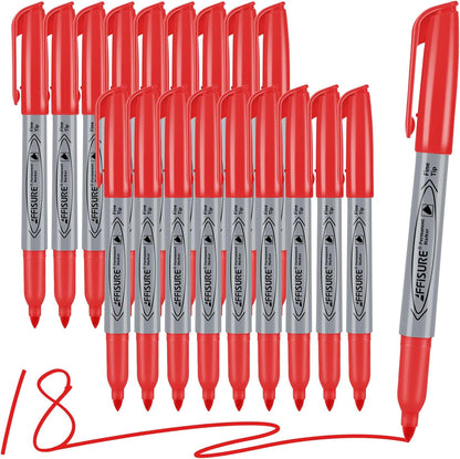 Permanent Markers, Ultra Fine Point, Black, 40 Count, 0.4mm, Fine tip permanent marker set, quick dry, waterproof, fading resists, durable, marks on paper, glass, ceramic, plastic, wood, rock, metal