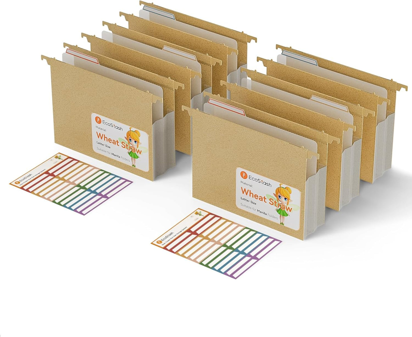 Extra Capacity Hanging File Folders, 3.15" Reinforced Wheat Straw Expanding Hanging Folder Letter Size, Heavy Duty for Filing Cabinets, File Organizer for Office & Home-Sky Blue-3 Packs