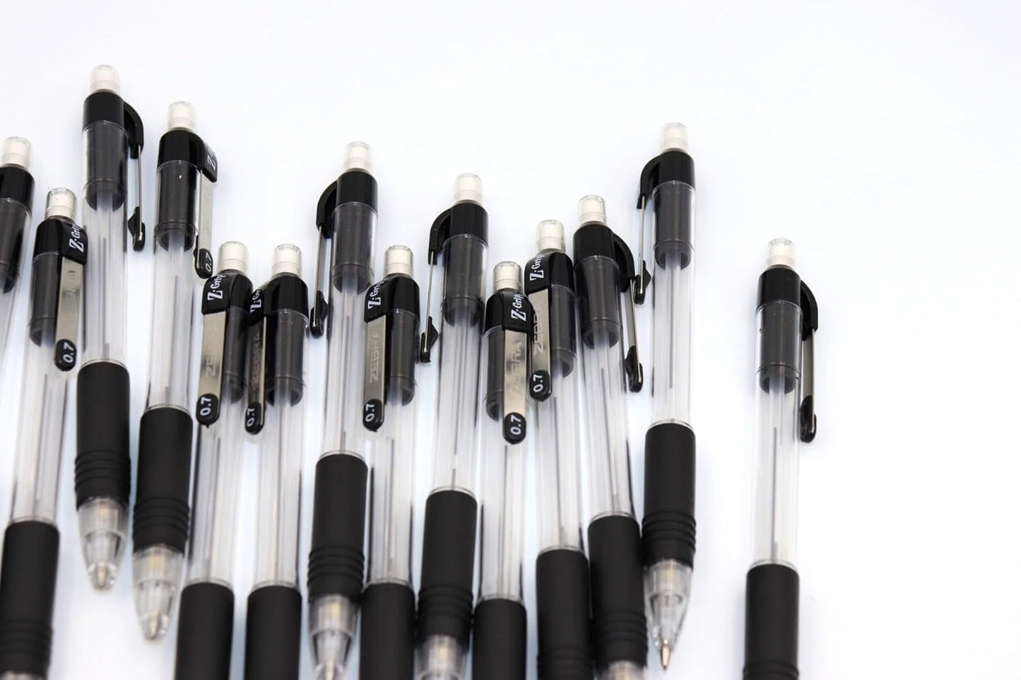 Zebra Pen, Z-Grip Mechanical Pencil, Smooth Writing, Latex-Free Grip, 0.7mm Lead, #2 HB, Pre-Loaded with Lead and Eraser, for School, Office, Everyday Use, Refillable, Clear Barrel, 24-Pack, (15241)