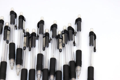 Zebra Pen, Z-Grip Mechanical Pencil, Smooth Writing, Latex-Free Grip, 0.7mm Lead, #2 HB, Pre-Loaded with Lead and Eraser, for School, Office, Everyday Use, Refillable, Clear Barrel, 24-Pack, (15241)