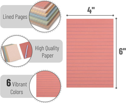 Mr. Pen- Lined Sticky Notes, 3" x 3", 12 Pads, 60 Sheets/Pad, Morandi Color, Bulk Sticky Notes with Lines, Ruled Post Stickies, Memo Pads, Self-Stick Note Pad for Office, School, Home, Study