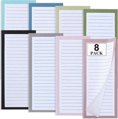 FLIPPED 4 Pack Magnetic Notepads for Refrigerator, Notepad Grocery List Large Magnet Pad for Fridge,Full Magnet Back Design Magnetic Memo Pads for Grocery List, Shopping List, to-Do List(200 Sheets)