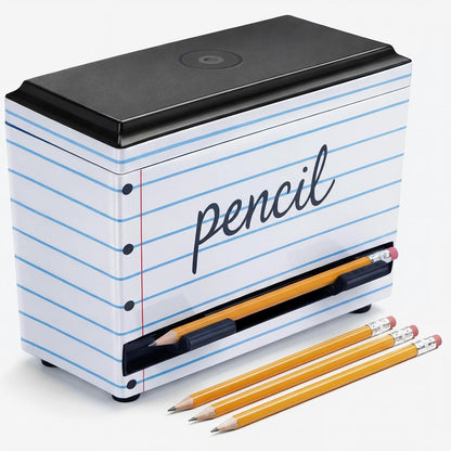 Briwooody Composition Pencil Dispenser for Classroom Back to School Teacher Must Have Black White Composition Notebook Classroom Decor Pencil Dispenser with Lid Teacher Gift for Pre K to Middle School