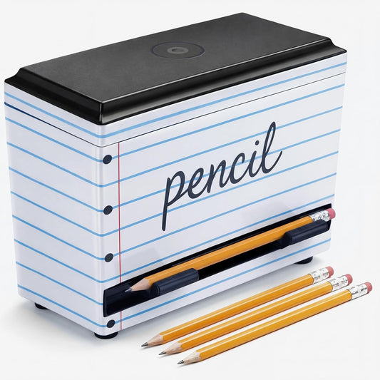 Briwooody Composition Pencil Dispenser for Classroom Back to School Teacher Must Have Black White Composition Notebook Classroom Decor Pencil Dispenser with Lid Teacher Gift for Pre K to Middle School