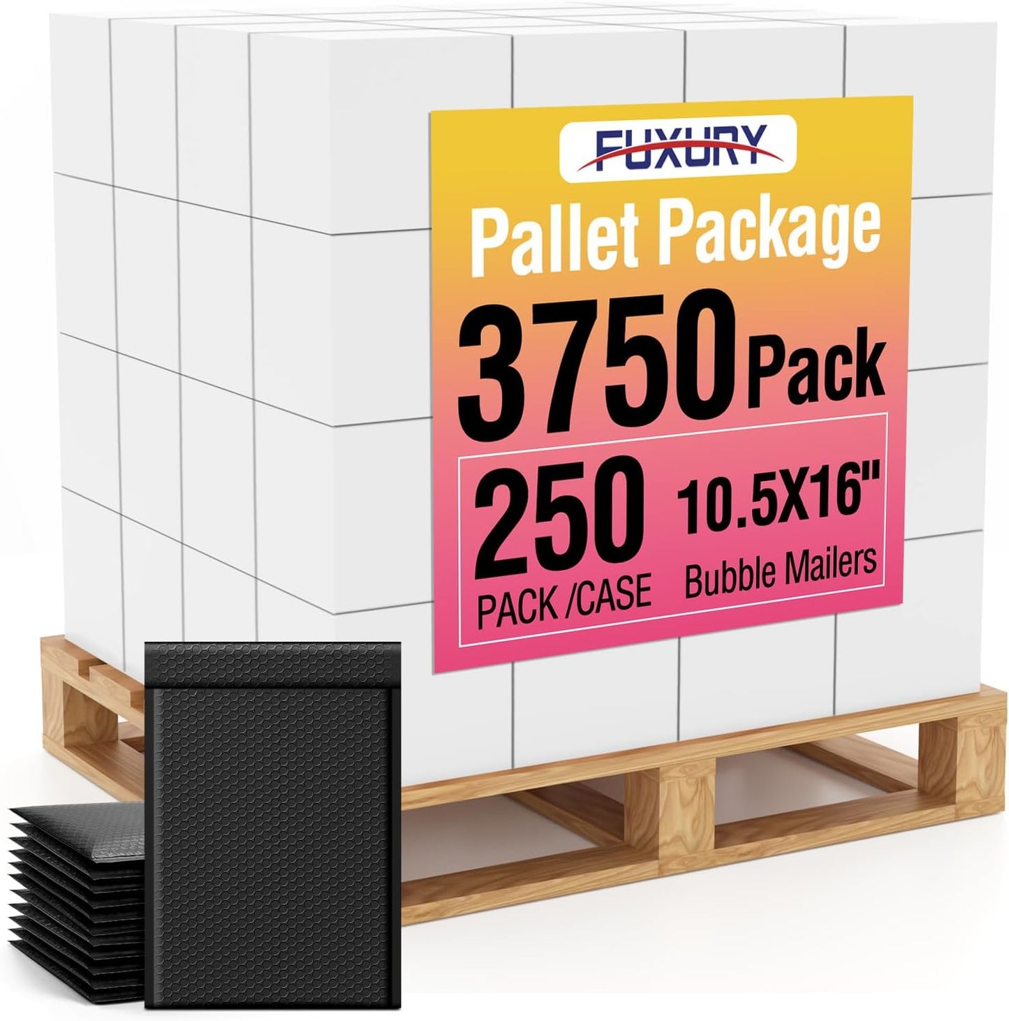 Fuxury Bubble Mailers 10.5x16 Inch 40 Pack Self Seal Padded Envelopes Waterproof Mailing Envelopes Bubble Padded Cushioning Padded Mailers Bubble Bags for Packaging Small Business Large #5 Black