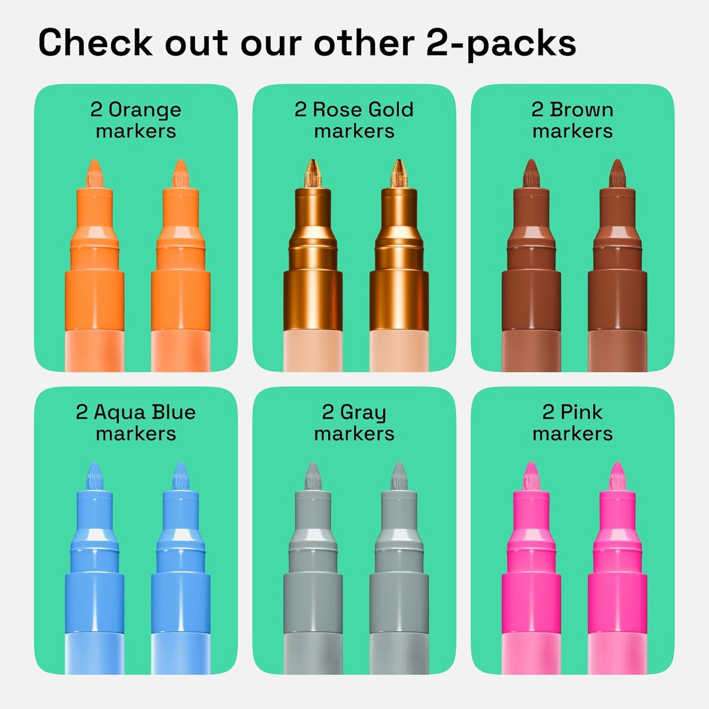 ARTISTRO 2 Gold Acrylic Paint Markers - 0.7mm Extra Fine-Tip Metallic Paint Pens - Perfect for Crafting, Art Projects, & More