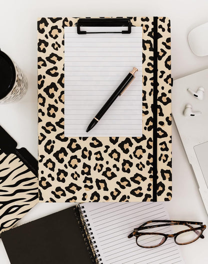 Steel Mill & Co Cute Clipboard Folio with Refillable Lined Notepad and Interior Storage Pocket, Floral Padfolio for Work, Garden Blooms Cream