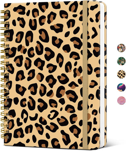 Taja Spiral Journal Notebook for Women, Pretty Hardcover Lined Notebook for Work & Note Taking, Aesthetic Cute Journal for Writing, 140 Pages, 5.8"x8.3", Floral