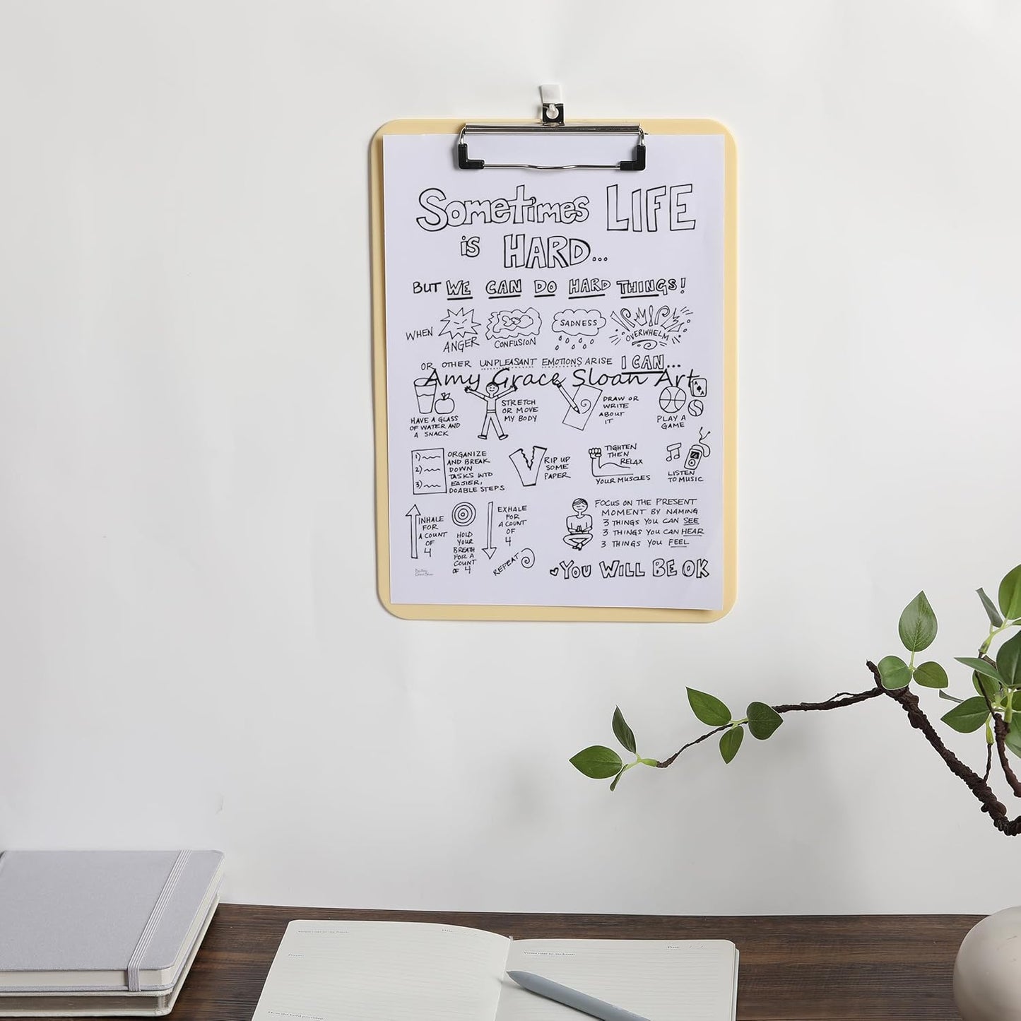 Mr. Pen- Plastic Clipboard, 12.5" x 9", 2 Pack, Clipboard Plastic, Low-Profile Metal Clip with Retractable Hanging Hole