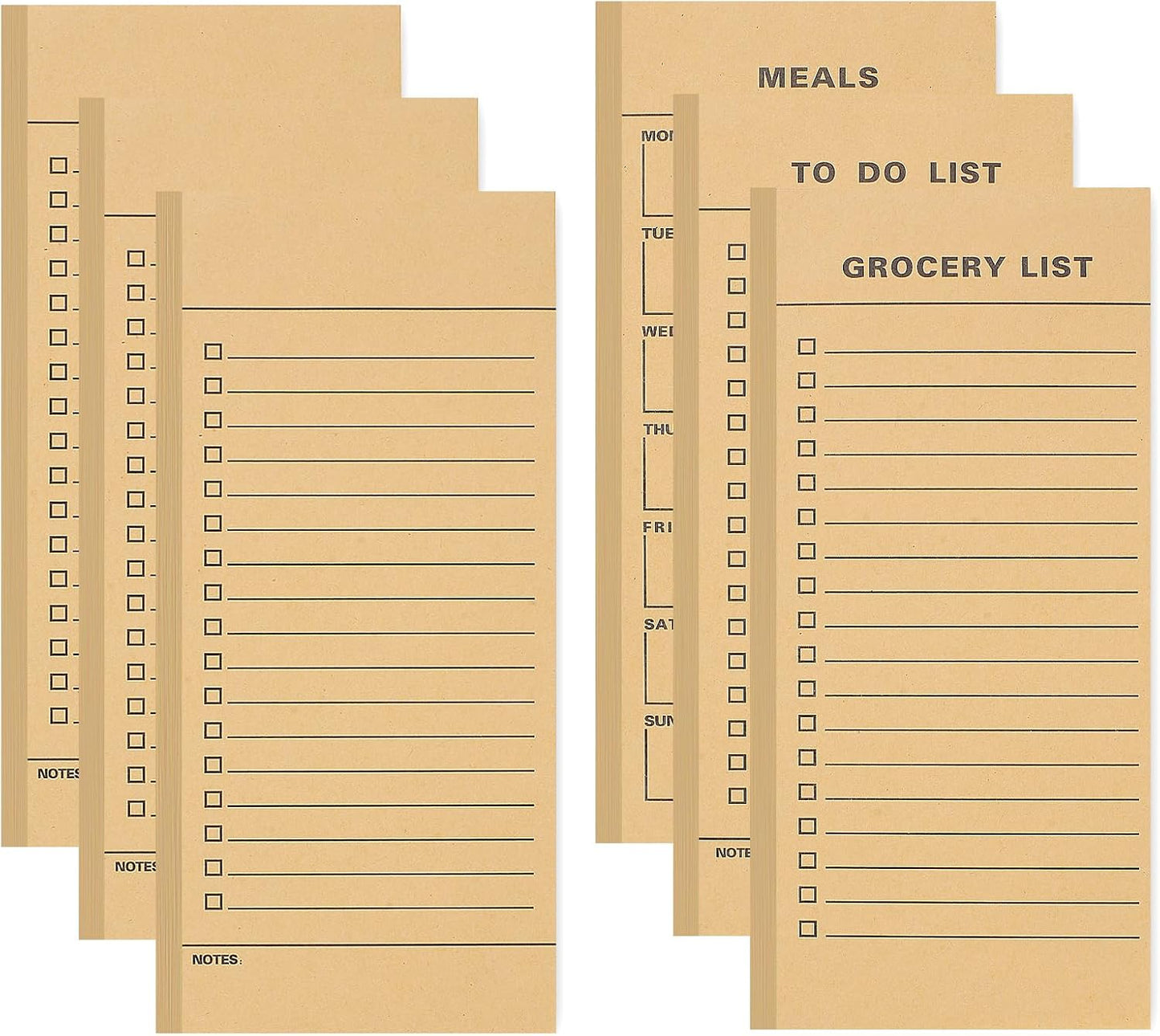 Utron 4 Pack Magnetic Notepads for Refrigerator, 50 Pages/BookGrocery List Magnet Pad for Fridge, Design Magnetic Grocery List Pad for Fridge, Grocery List Notepad, To-Do Memos, List