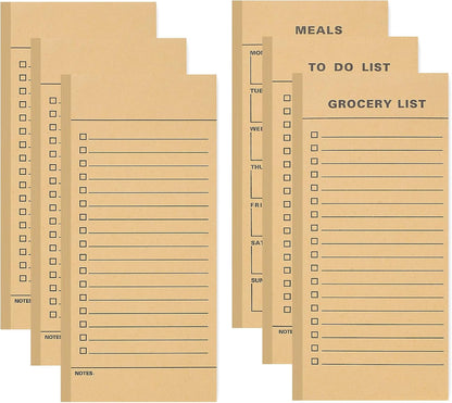 Utron 4 Pack Magnetic Notepads for Refrigerator, 50 Pages/BookGrocery List Magnet Pad for Fridge, Design Magnetic Grocery List Pad for Fridge, Grocery List Notepad, To-Do Memos, List