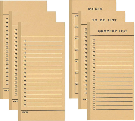 Utron 4 Pack Magnetic Notepads for Refrigerator, 50 Pages/BookGrocery List Magnet Pad for Fridge, Design Magnetic Grocery List Pad for Fridge, Grocery List Notepad, To-Do Memos, List