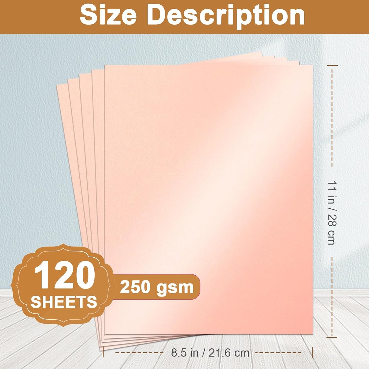 Silunkia 120 Sheets Cream Shimmer Cardstock 8.5 x 11 Off White Paper, 250gsm/92lb Premium Glossy Paper Card Stock for DIY Cards Making, Wedding Invitations, Anniversaries, Business Cards, Menus