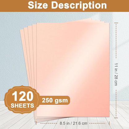 Silunkia 120 Sheets Cream Shimmer Cardstock 8.5 x 11 Off White Paper, 250gsm/92lb Premium Glossy Paper Card Stock for DIY Cards Making, Wedding Invitations, Anniversaries, Business Cards, Menus