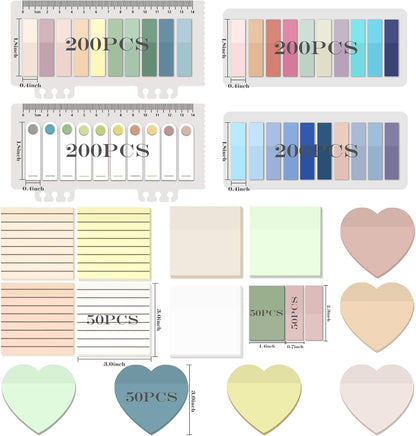 BAYTORY 700 Sheets Transparent Sticky Notes, Clear Waterproof 3 x 3 inch See Through Memo Pad, Self-Adhesive Translucent Writable Index Tabs for Annotating Books, Office & School Study Supplies