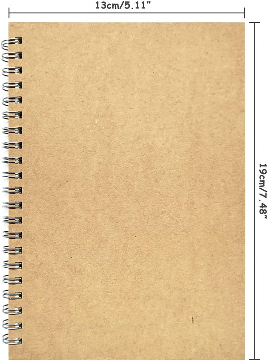Ykimok 3 Pack College Ruled Notebook, Soft Yellow Cover Spiral Notebook, Memo Notepad Sketchbook, Students Office Business Diary Spiral Book Journal,100 Pages, 50 Sheets, 7.48 x 5.11 Inch