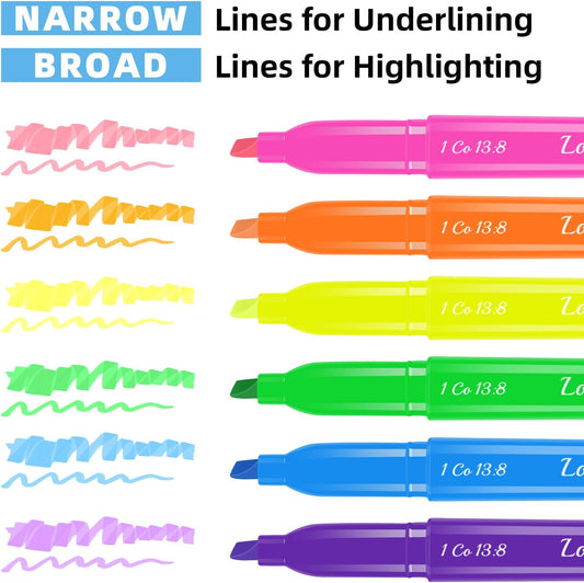 ZackZ Bible Highlighters Assorted Colors with Verses, Chisel Tip Colored Highlighter Markers Bulk Fluorescent, Dry Quick Bright Colors, Perfect for Bible Study Journaling, 6 Candy Color 30 Pack