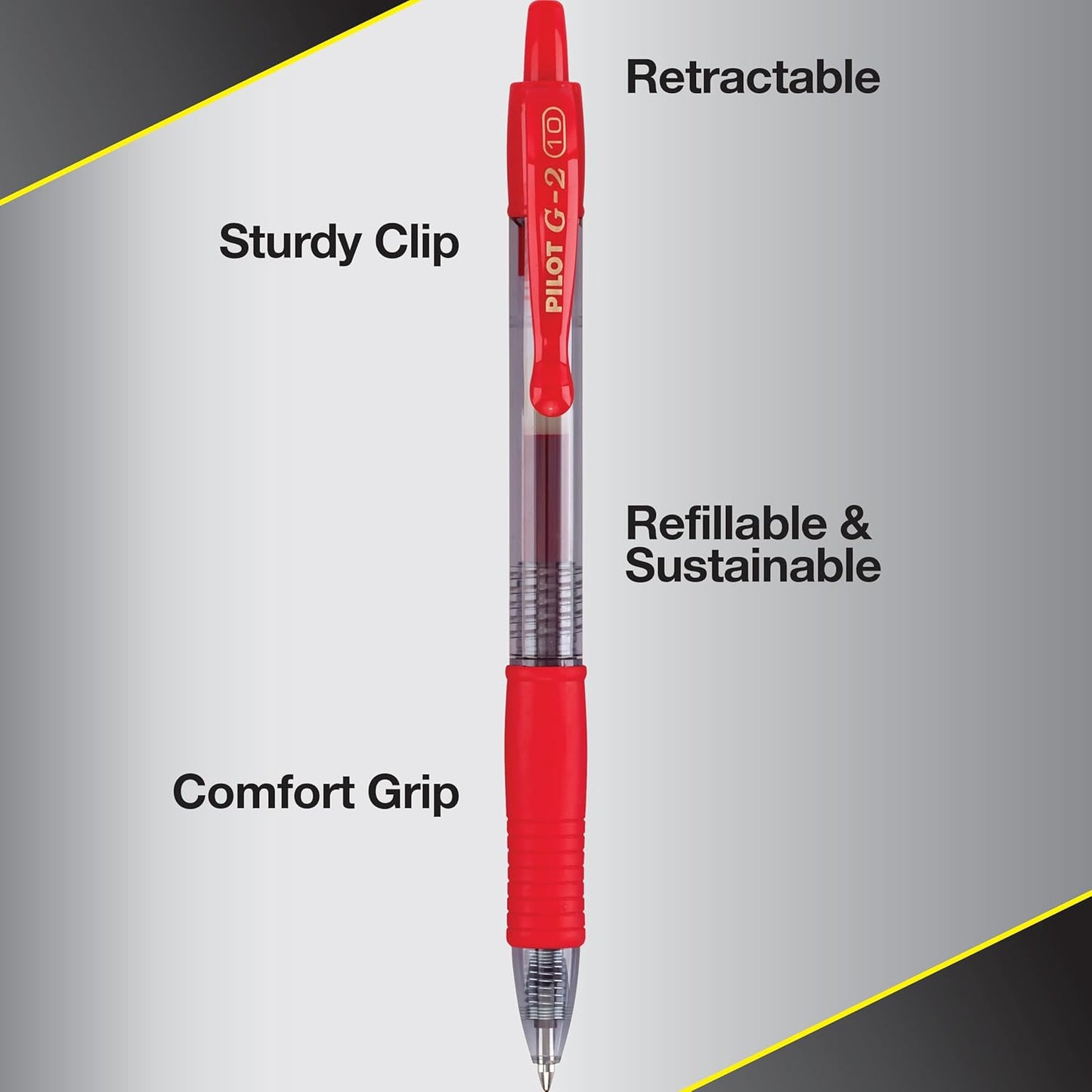 PILOT G2 Premium Refillable & Retractable Rolling Ball Gel Pens, Bold Point, Blue Ink, 12-Pack (31257)