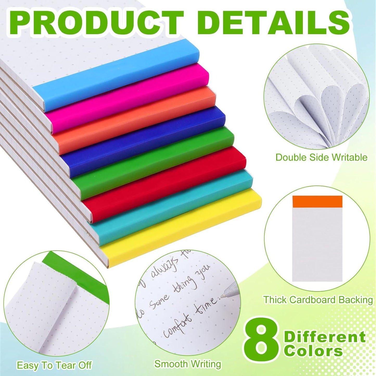 Tenceur 16 Pcs Graph Notepads 3 x 5 Inch Small Graph Grid Math Notebooks Pocket Lined Graph Memo Pads Scratch Pads Mini Writing Pads with 100 Pages Pads for School Classroom Supplies Homework
