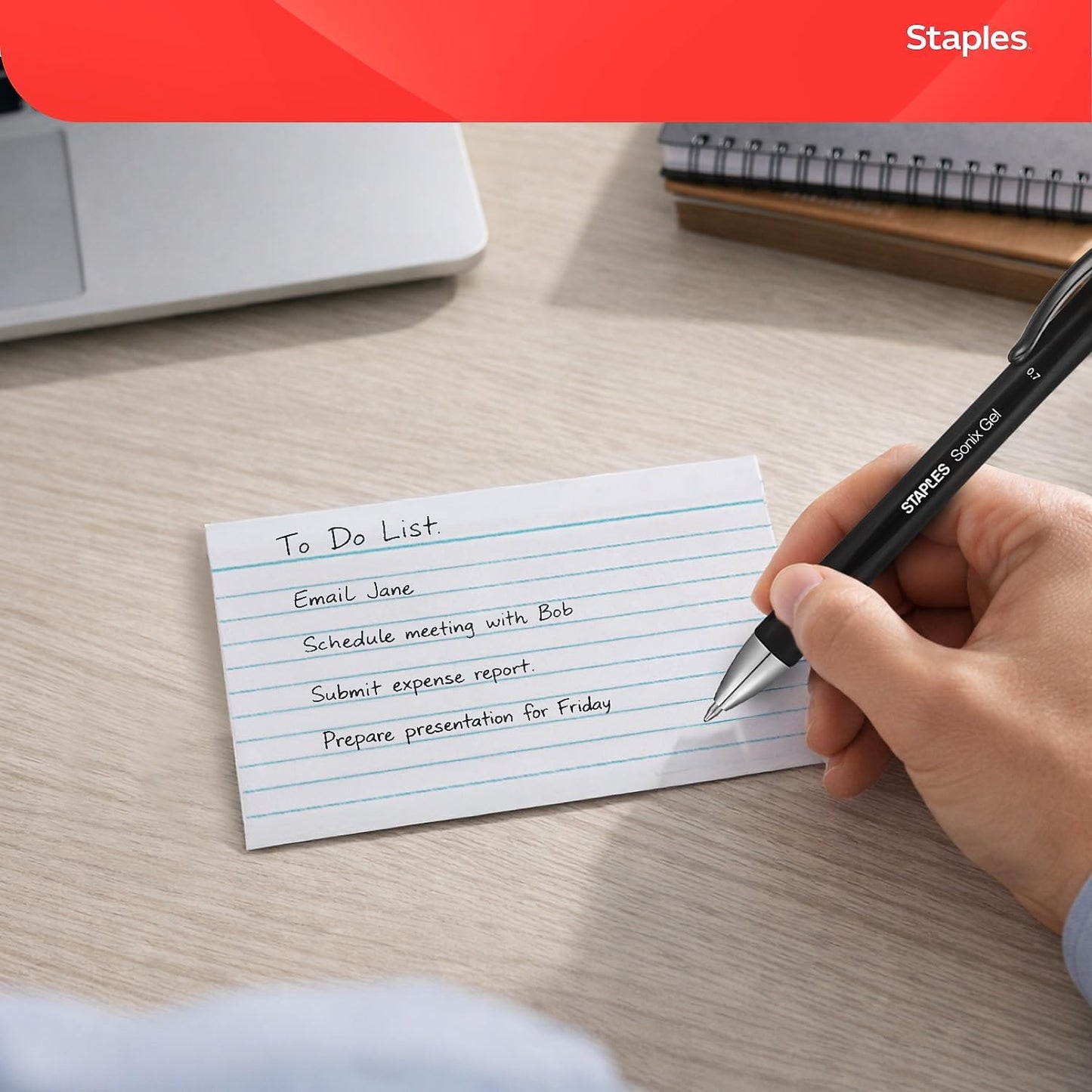 Staples Index Cards, 4" x 6", Lined, White, Acid‑Free, Micro‑Perforated, 150 Cards – Tear‑Off Ruled Cards for Notes & Projects