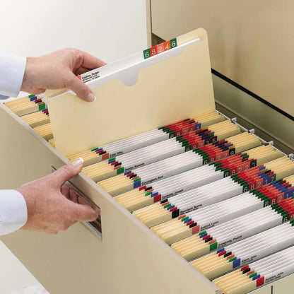 1InTheOffice File Jacket Folders, Manila, Letter Size, Reinforced Straight-Cut Tab, 1" Expansion, 50 Pack