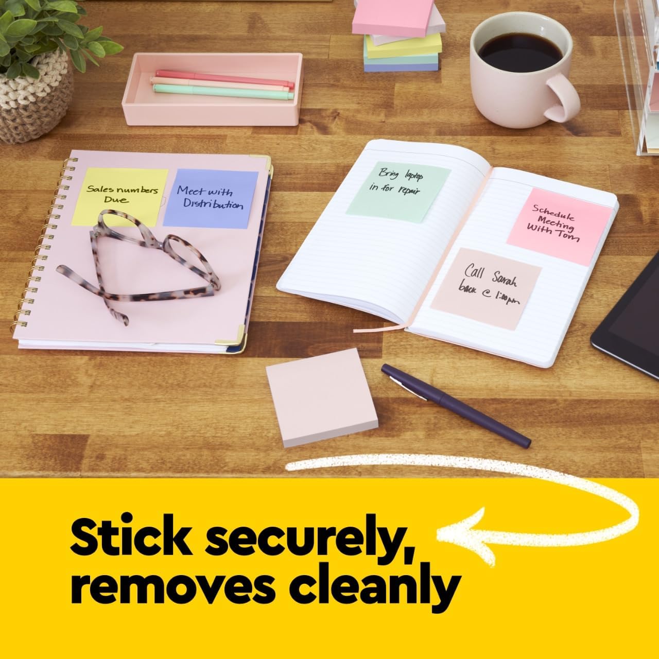 Post-it Notes, 3 in x 5 in, 5 Lined Sticky Notes Pads, 100 Sheets per Pad, Canary Yellow, The Original Post-it Note, School Supplies and Oﬃce Products