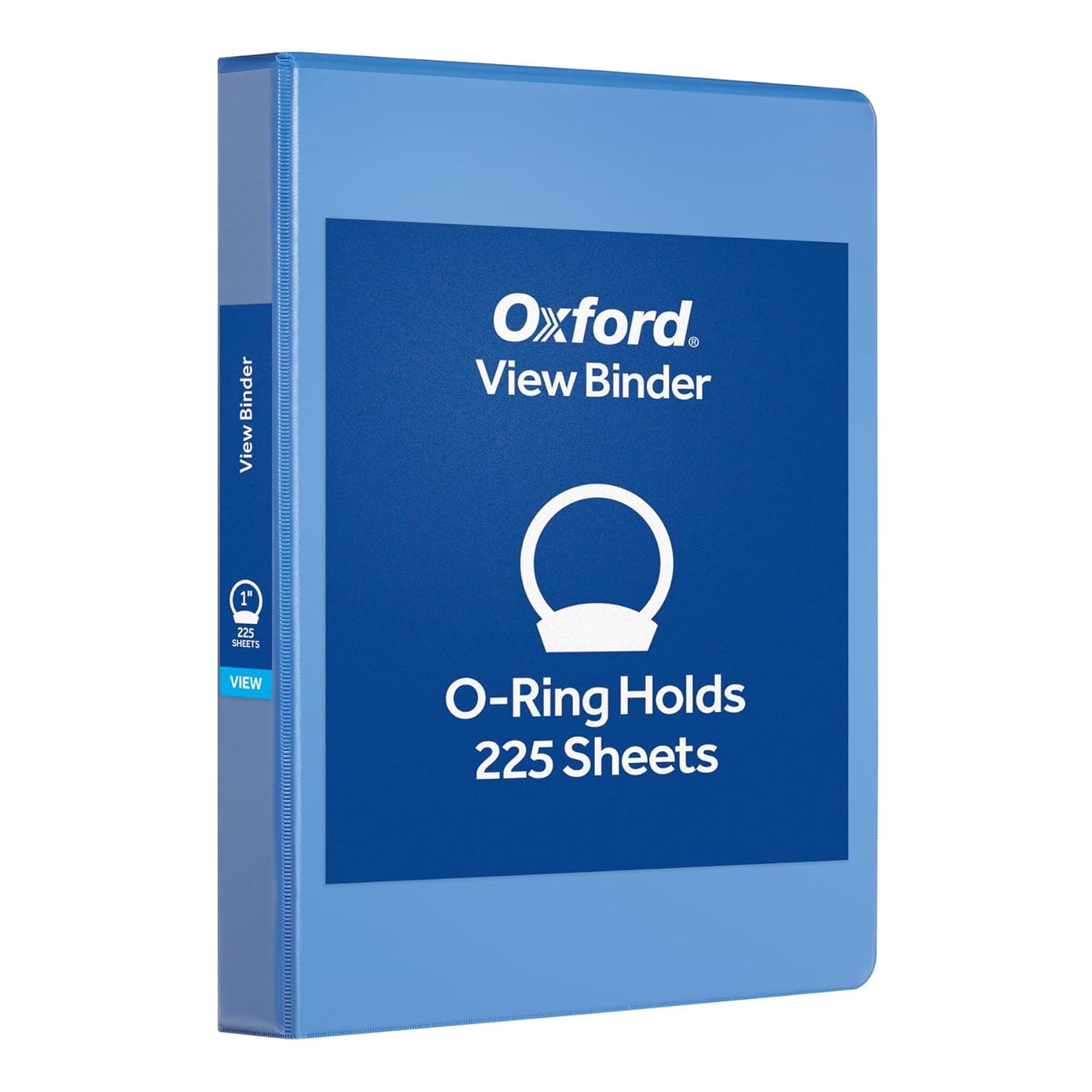 Oxford Ring Binders, 1.5" Round Ring Binders, View Binder, Covers on 3 Sides, XtraLife Hinge, Non-Stick, PVC-Free, White, 350 Sheet Capacity (1002547)