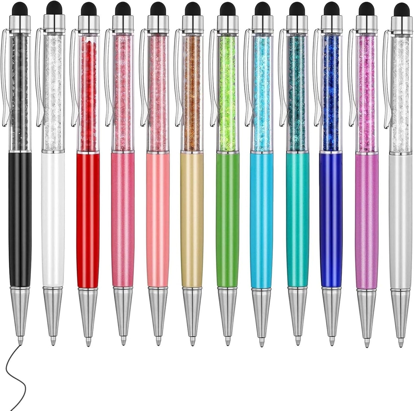 MengRan 2.75'' Mini D1 Ballpoint Ink Pen Refills for Twist Pens, Compatible with Swarovski Pen Refills (Blue Ink,Pack of 10)