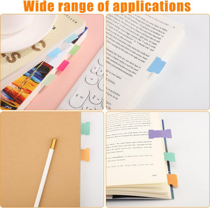 20 Sheets/240 Pieces Sticky Index Tabs, Double Sided Book Page Markers Tabs Blank Monthly Tabs Writable Sticky Notes Flags Self Adhesive Planner Stickers for Labeling (Rainbow Blank)