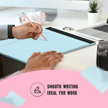 Note Pads 5x8, Narrow Ruled Legal Pad, Multicolor Small Notepads, 30 Sheet/notepad, 8 Pack Colored Legal Pads, Pink Legal Pad, Purple Notepad, Perforated Lined Note Pads for Study, Office, To-Do Lists