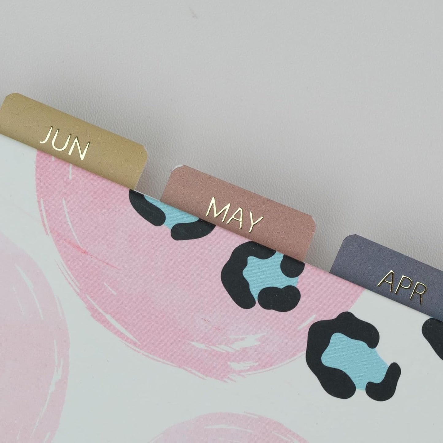 UPAFEXXI-Laminated Planner Monthly Tabs(72 Stickers in Total,24 month,24 Subject,24 Blank) Calendar Monthly Label Stickers for Planners, Subject Label Adhesive Tabs for Folders, Pages(Floral)