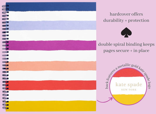 kate spade new york Large College Ruled Notebook, 11" x 9.5" Spiral Notebook with 160 Pages