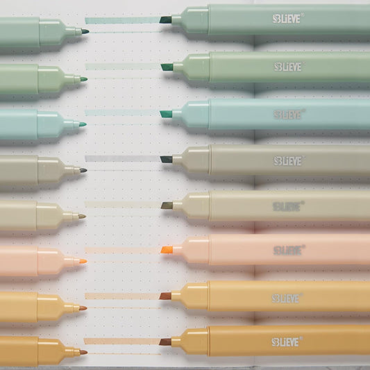 BLIEVE Aesthetic Cute Highlighters No Bleed Through, Dual Tip 8 Pack, Pastel Colors For Bible & Journaling