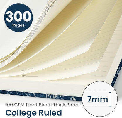 Lined Spiral Notebook Journal for Work, 300 Pages Thick B5 (7.1"x10") College Ruled Journal for Women & Writing, Hardcover Notebook for Note Taking, Perfect for Office Home School Supplies, Purple