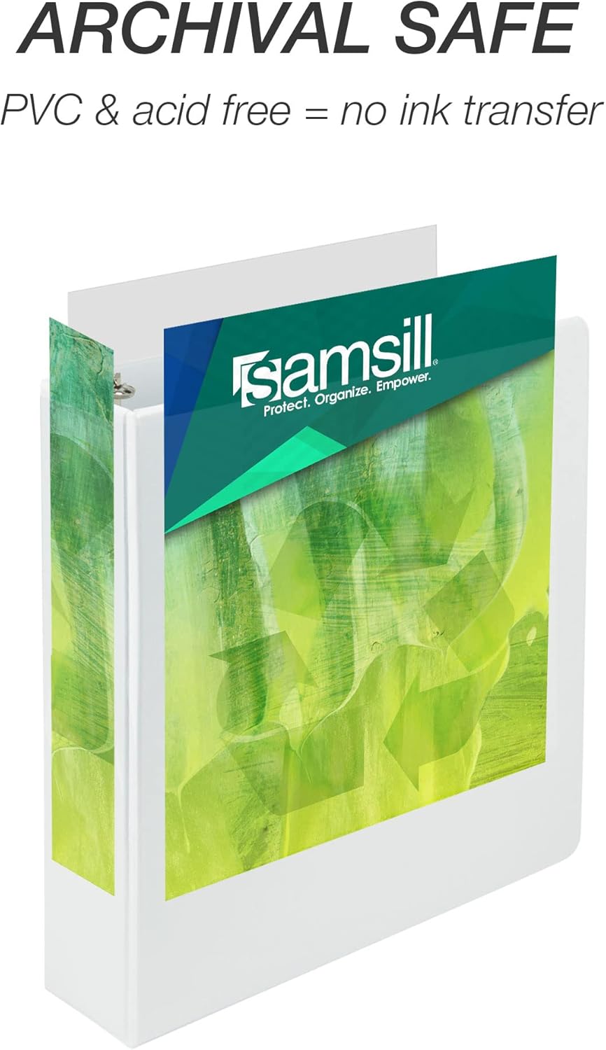Samsill Plant-Based 2 Inch Durable Round Ring, View Binder, Eco-Friendly, USDA Certified Biobased, Single, Turquoise